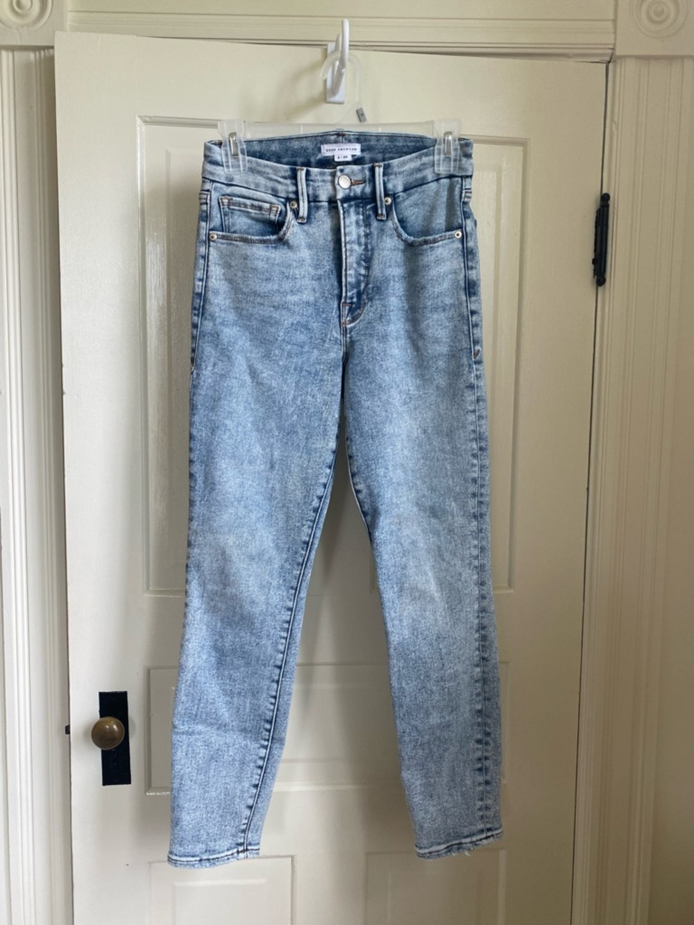 Good American “Good Legs” Light Blue Skinny Jeans Size 2
